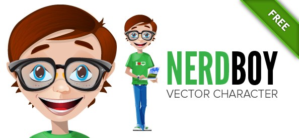 nerd vector character