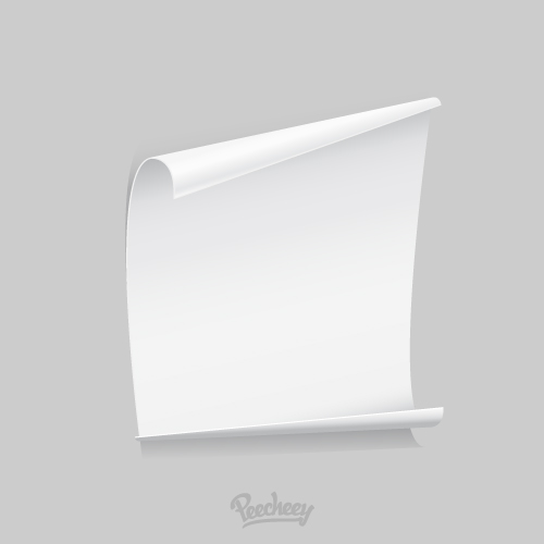 blank white note with folded corners