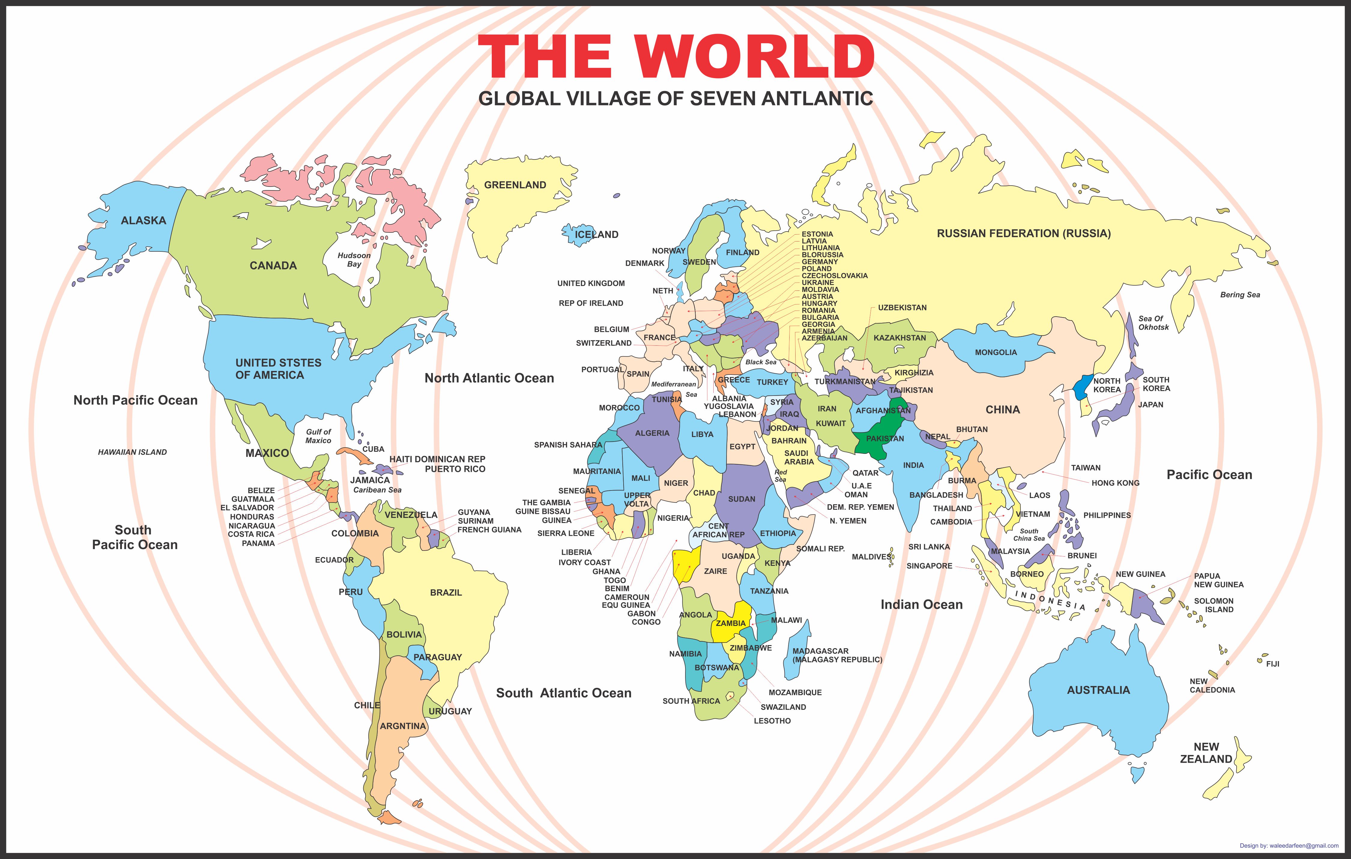 world map 2016