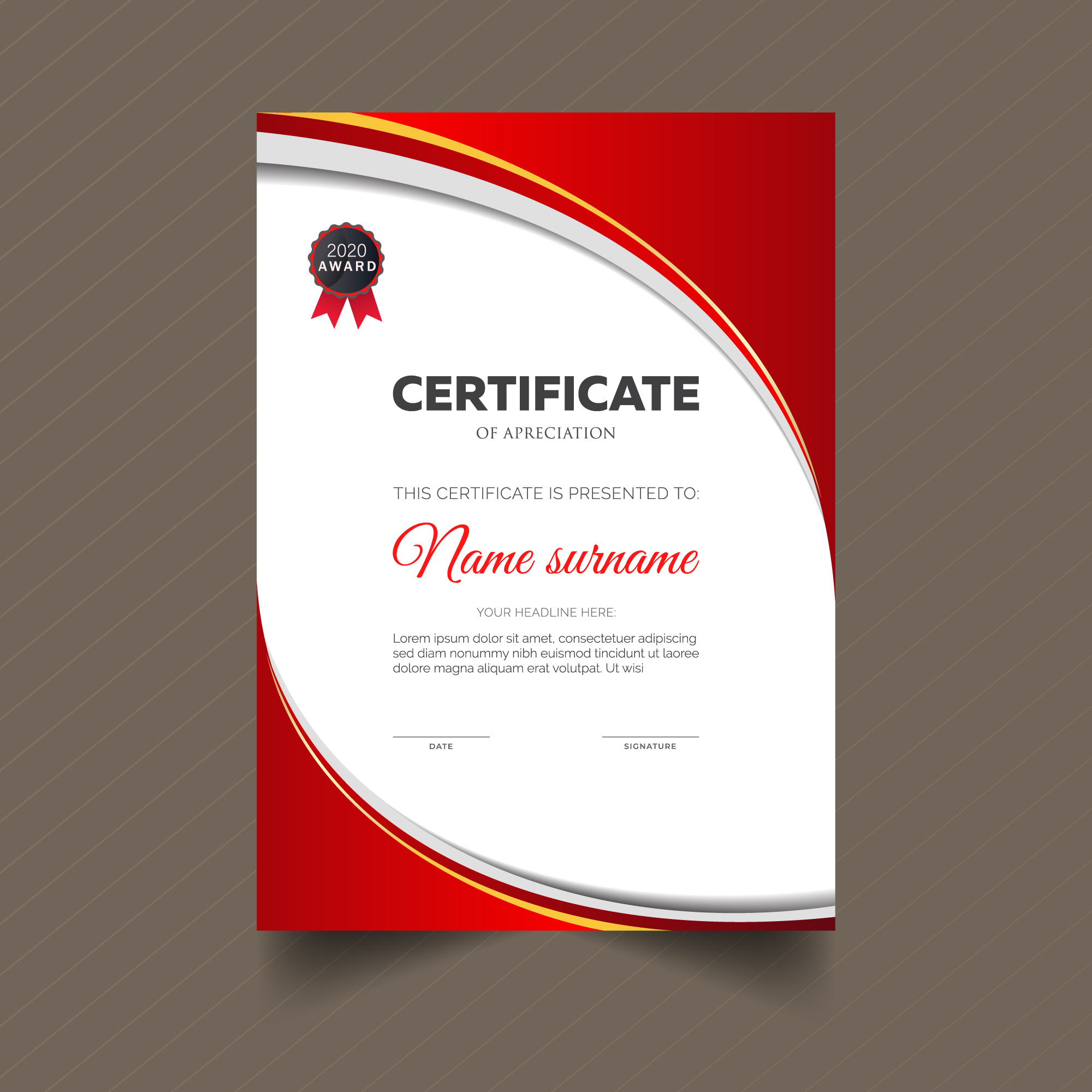 certificate template