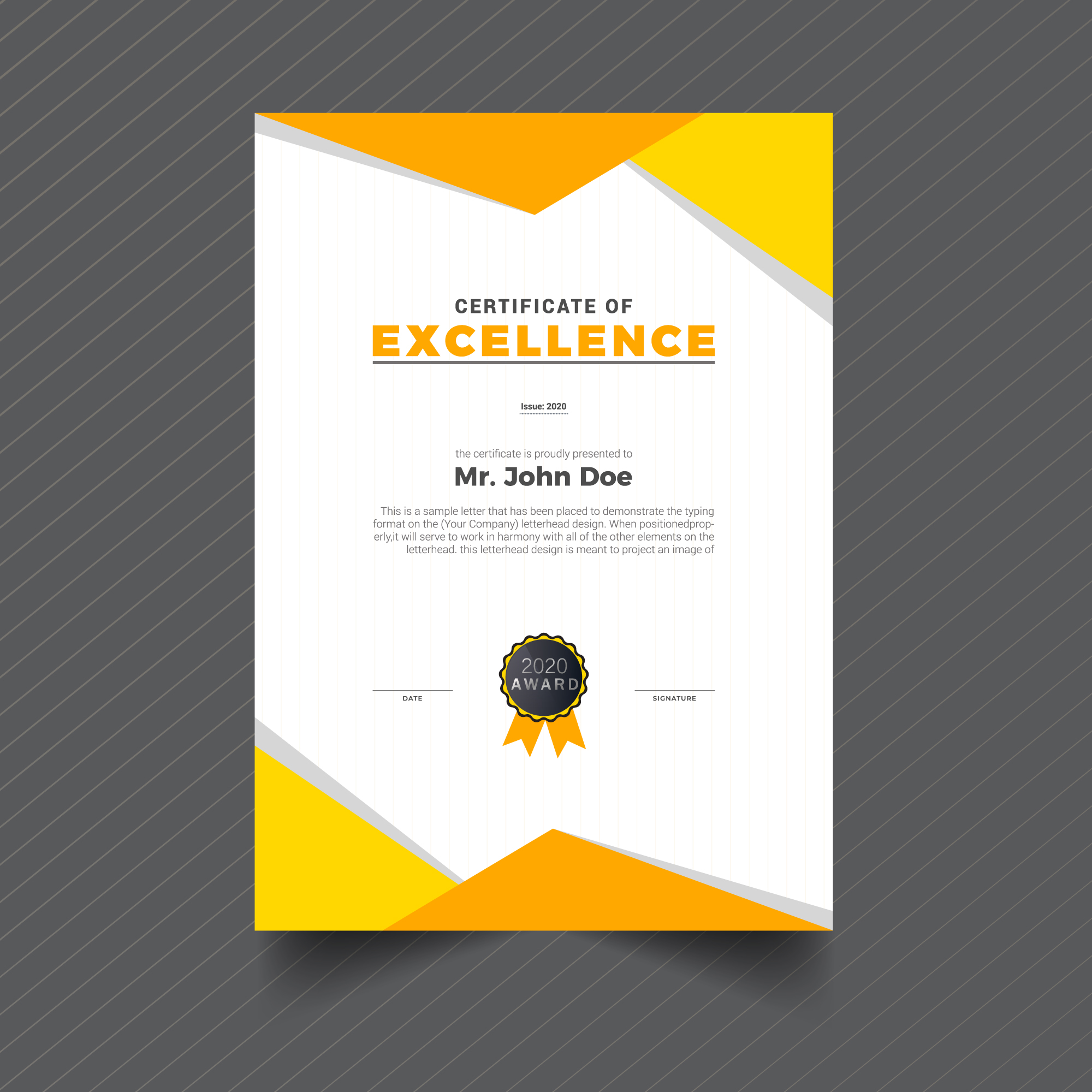 certificate template