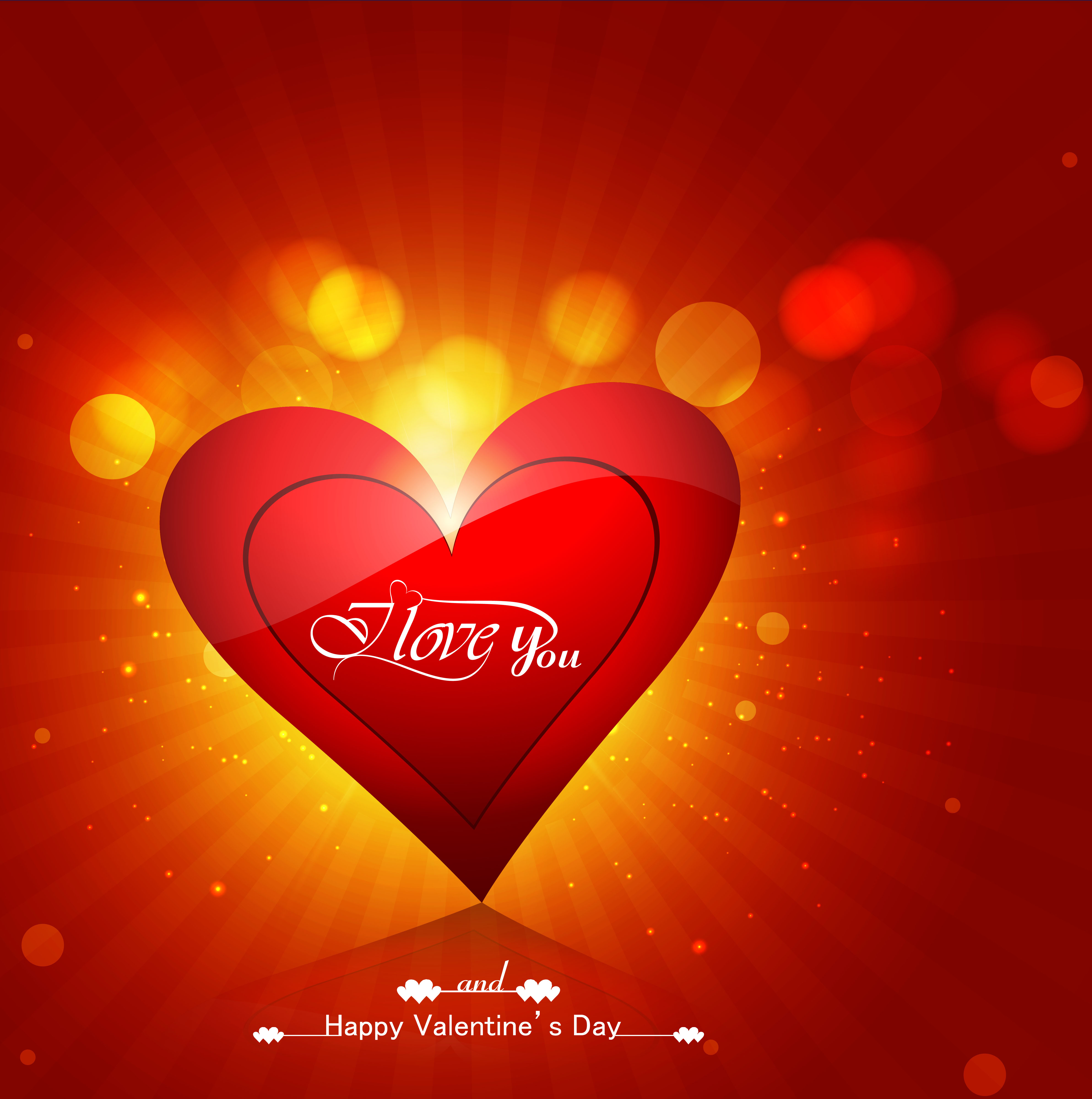 beautiful heart stylish text design for happy valentines day colorful card background