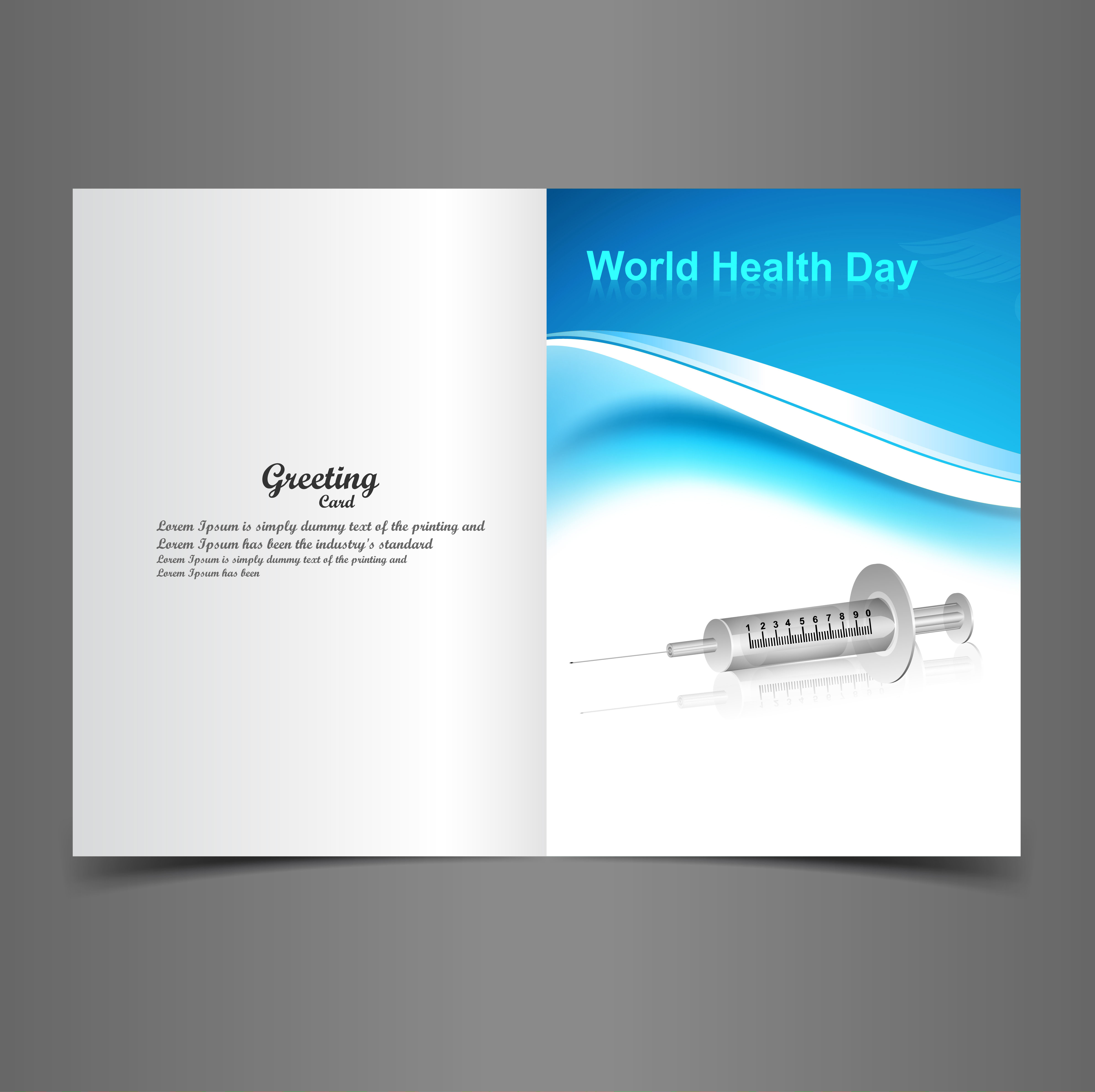 beautiful vector greeting card world health day background illustration