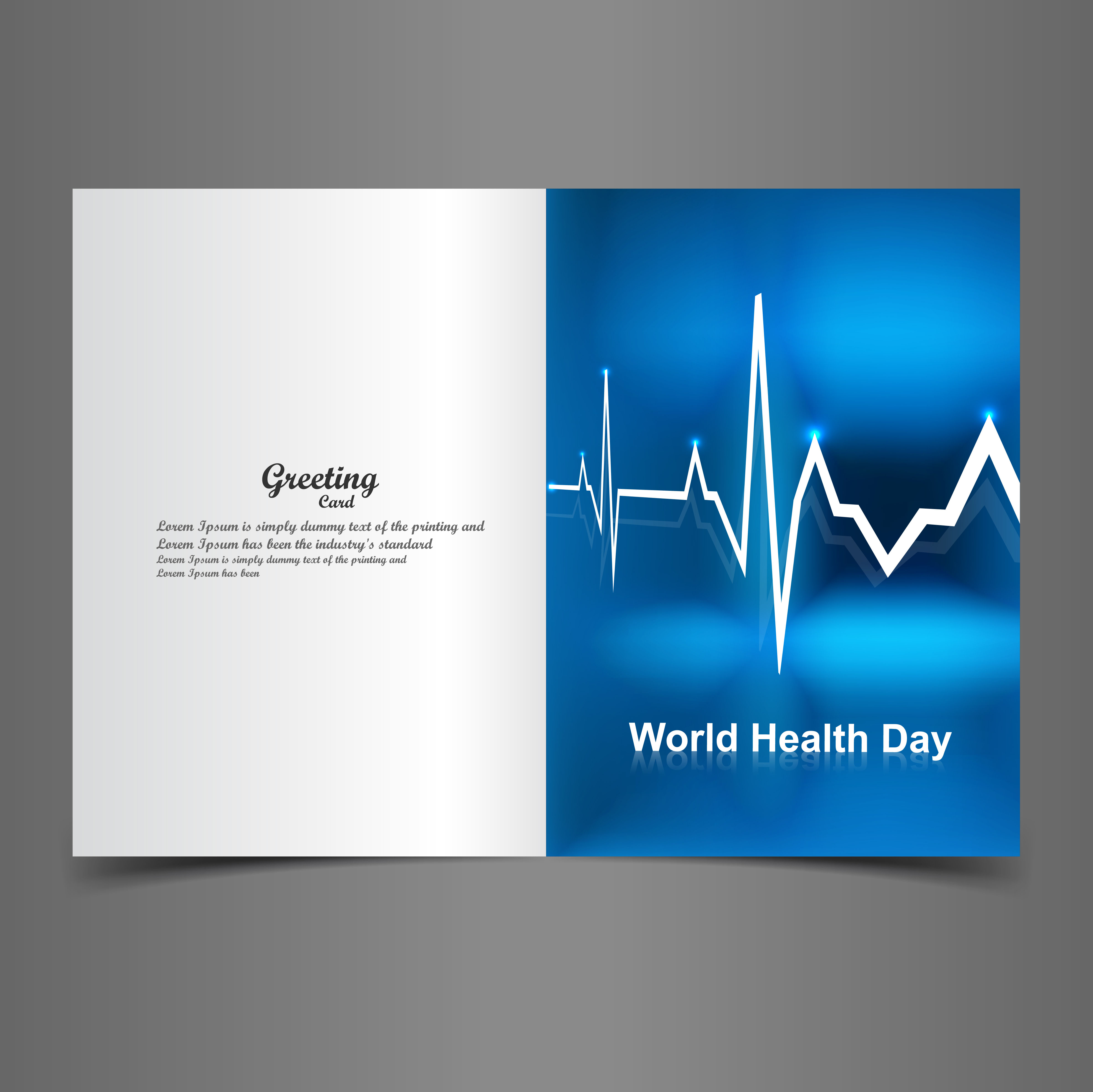 beautiful vector greeting card world health day background illustration