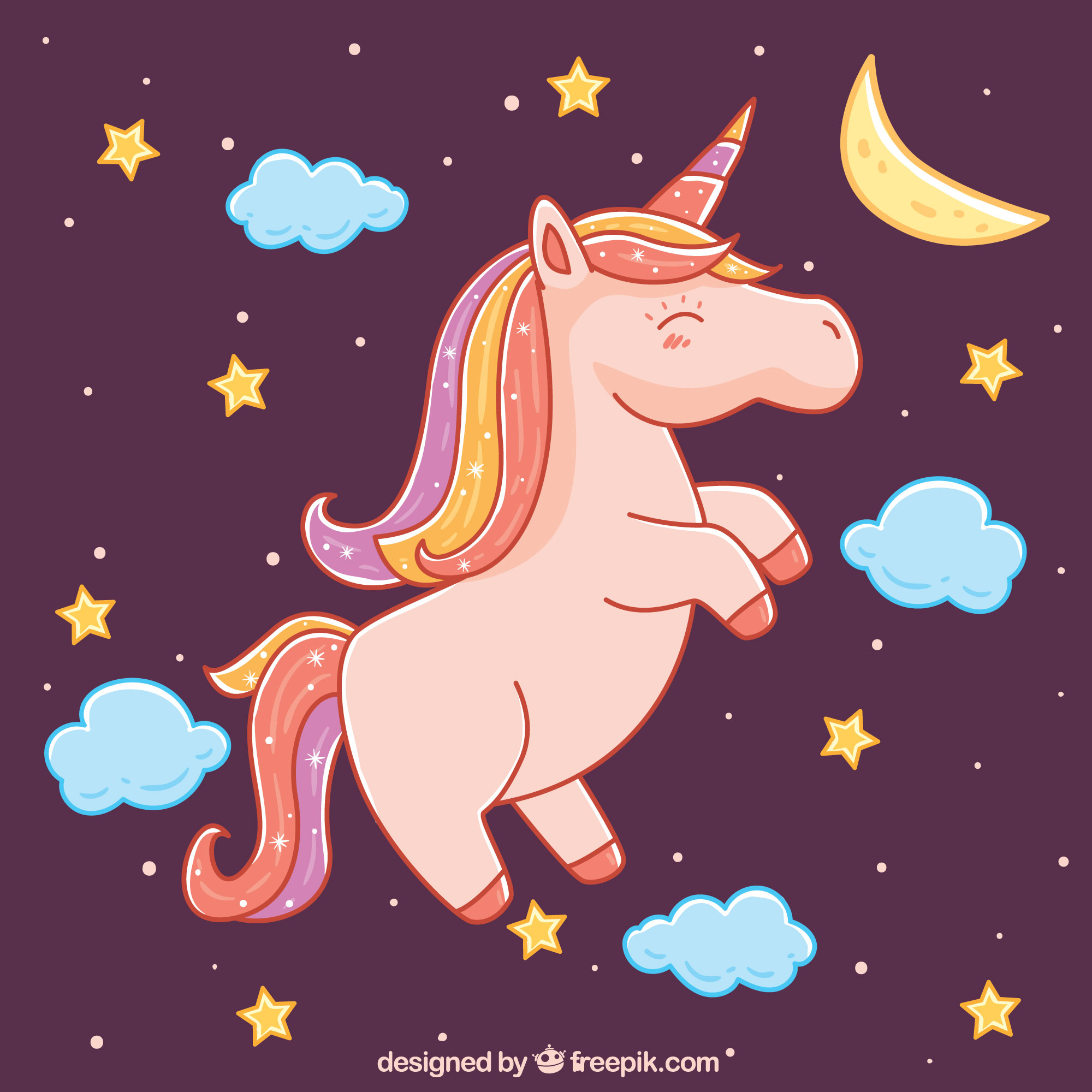 unicorn with stars design