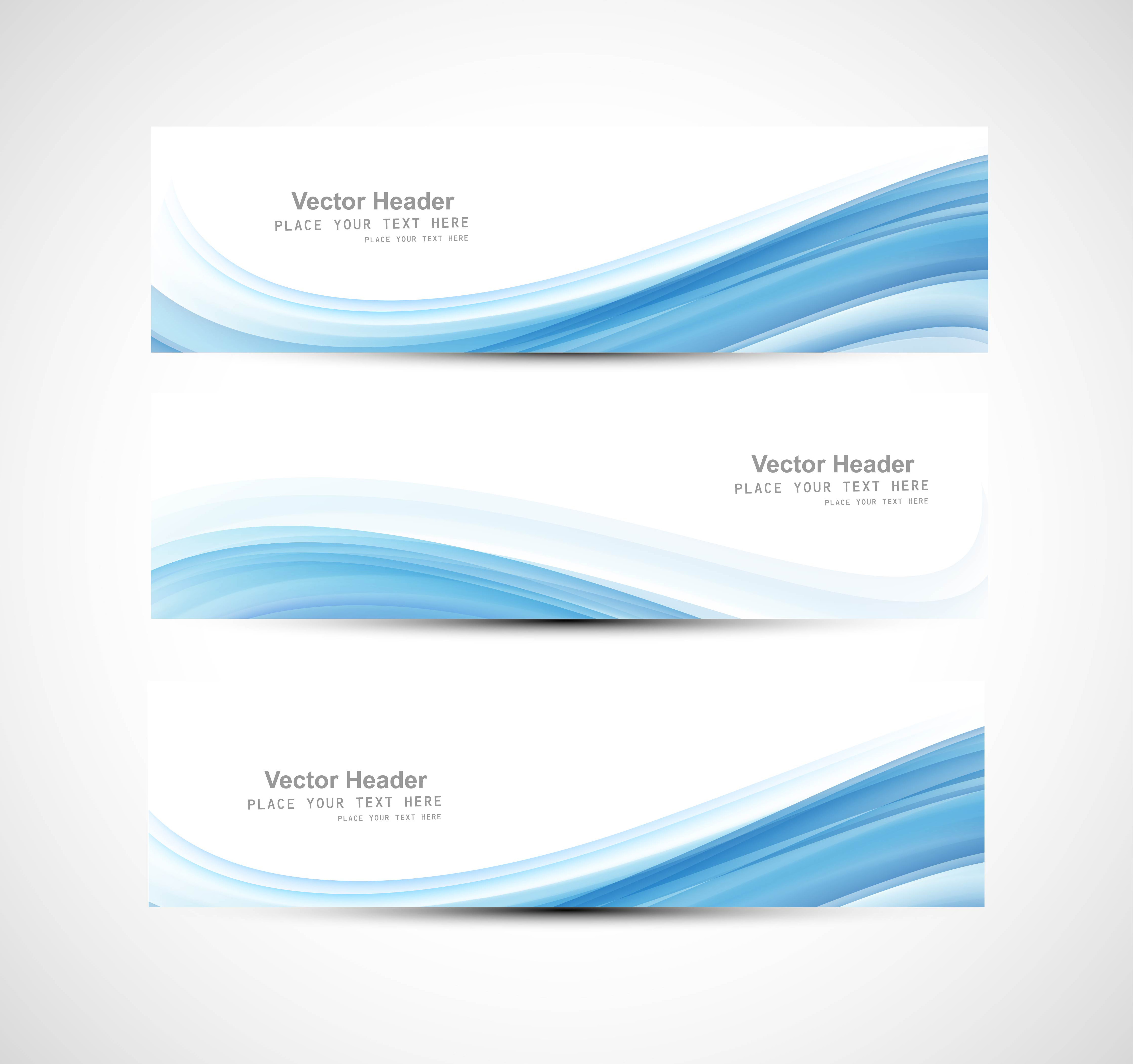 abstract header blue wave vector design