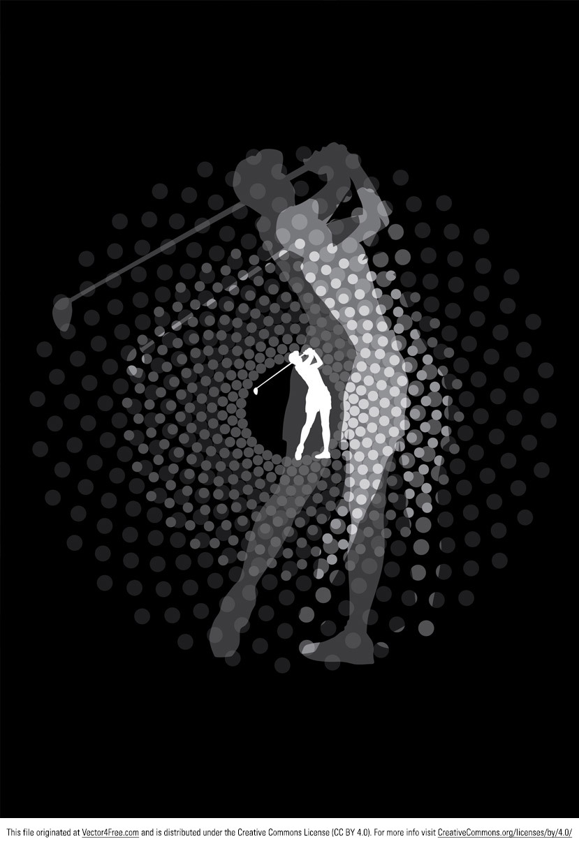 golfer vector silhouette