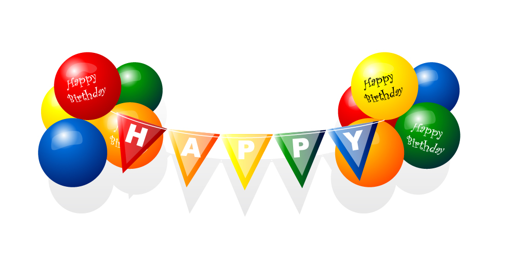 happy birthday balloon vector