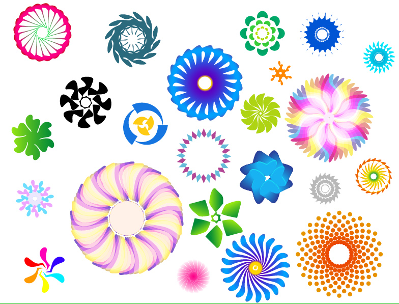 colorful rotating pattern vector