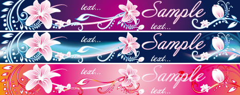 lily theme banner vector