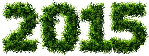 grass15 new year text vector