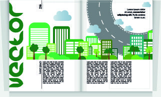 urban magazine cover design elements vector