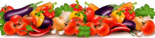 various vegetable vector art background