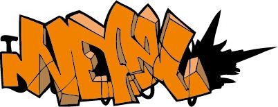 funny graffiti alphabet design vector