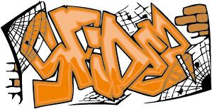 funny graffiti alphabet design vector