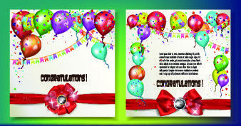 happy birthday colored balloons background