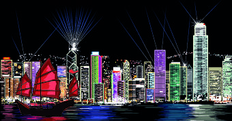 draw nightlife city design vector