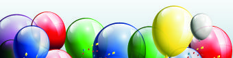 festival balloons background set