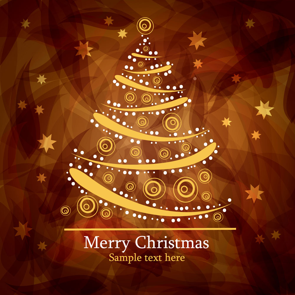 christmas banner template elegant dark fir tree design