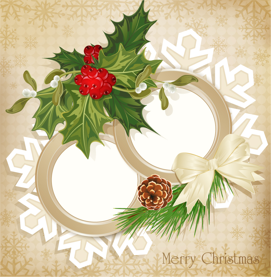 christmas background template elegant classical elements decor