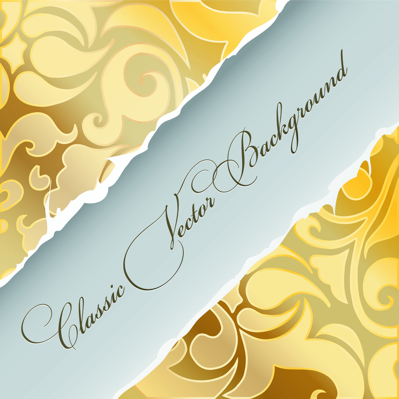 decorative background template bright classic tear paper sketch