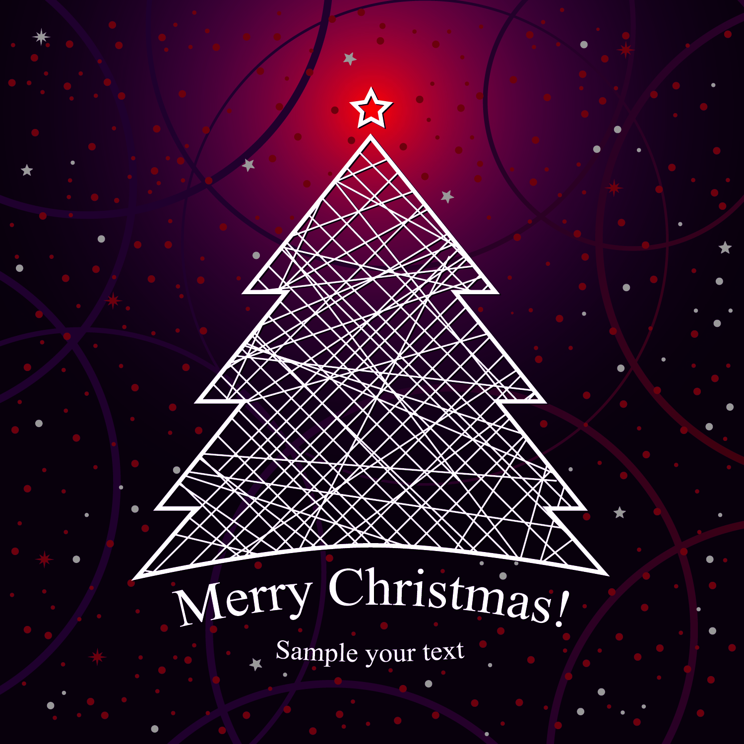 christmas background template fir tree sketch dynamic curves