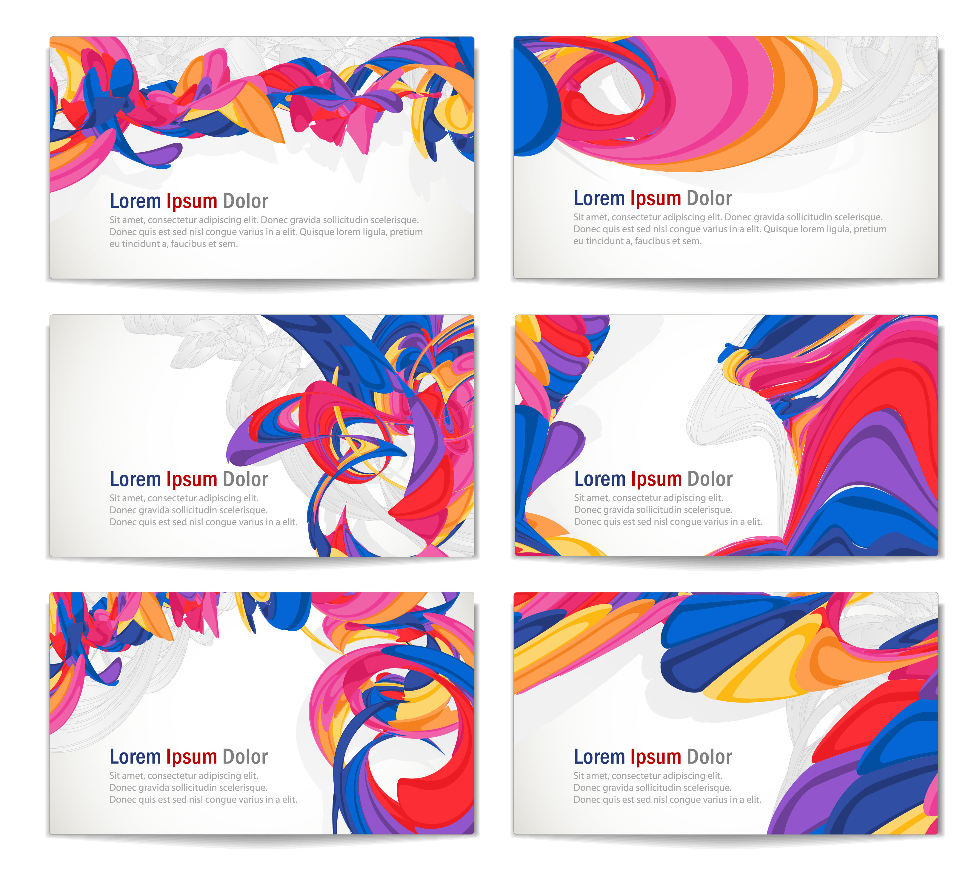 business card cover templates colorful colors motion