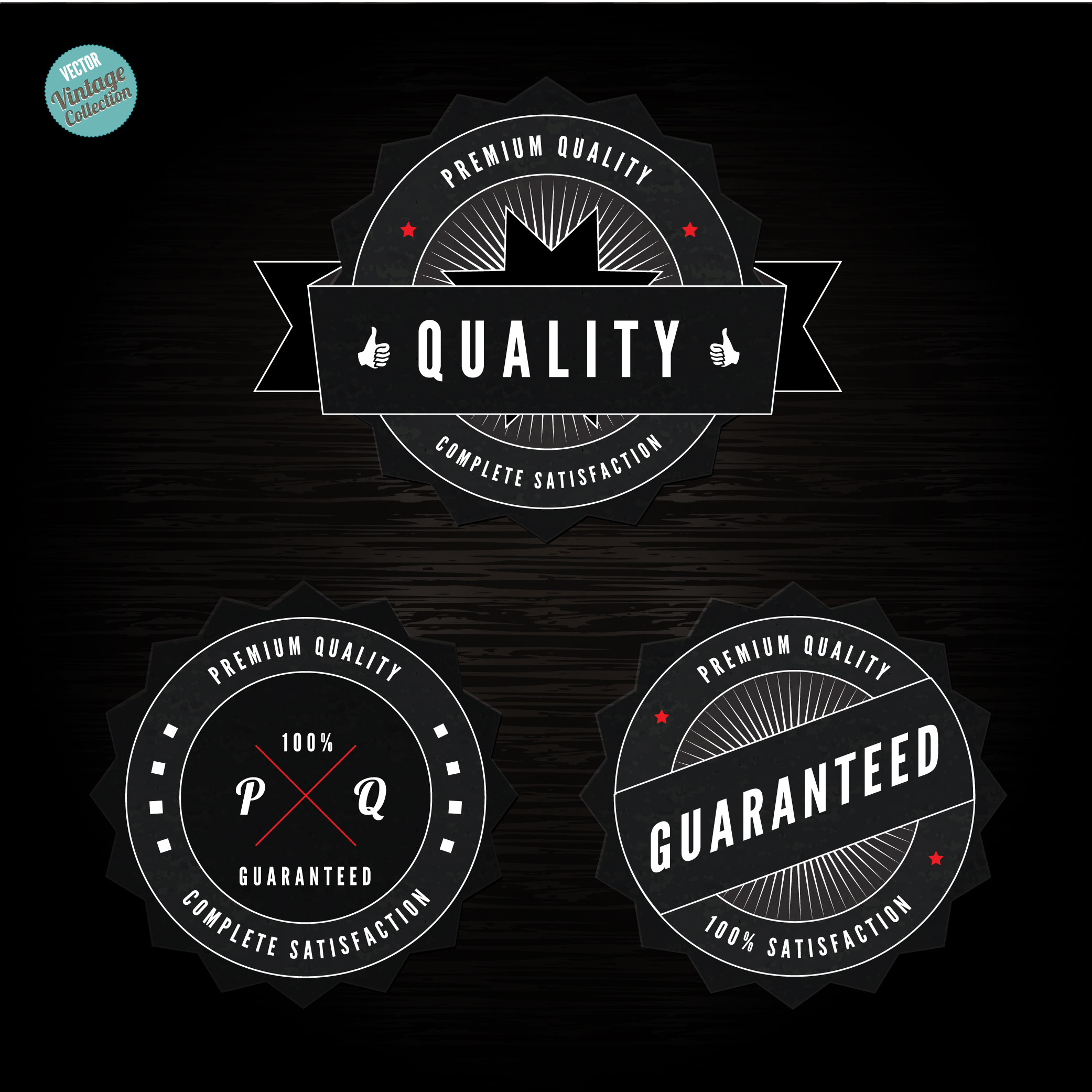 quality label templates dark black circles shapes