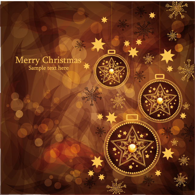 xmas background template dark bokeh light baubles elements