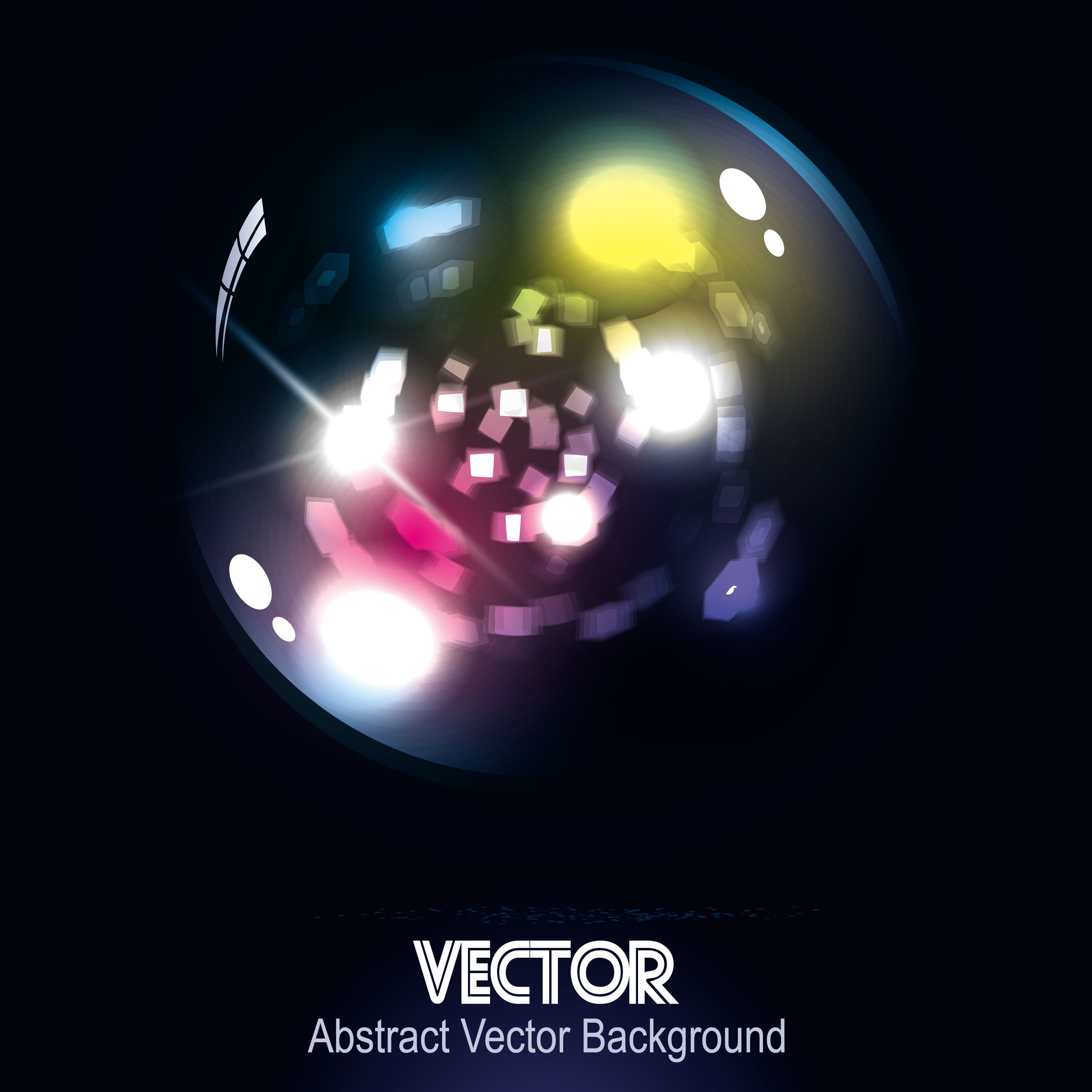 light effect background template colorful blurred sphere