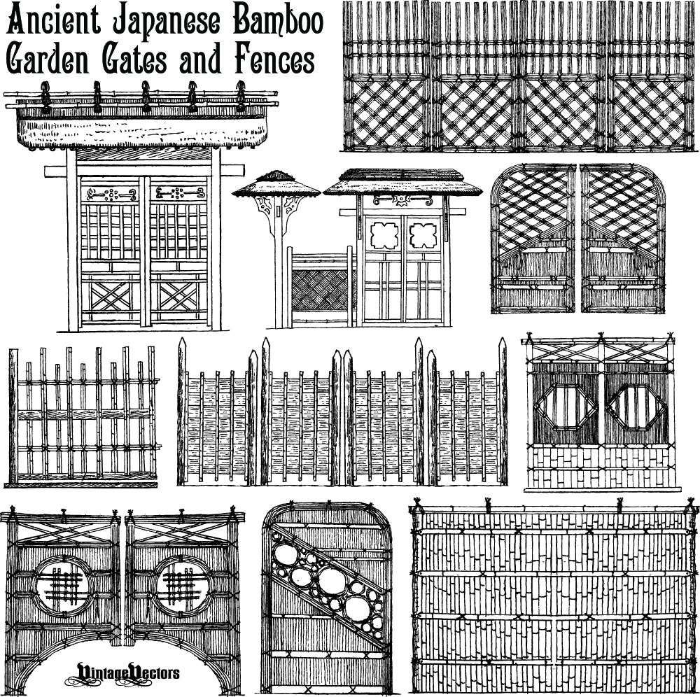 door templates oriental design black white retro handdrawn