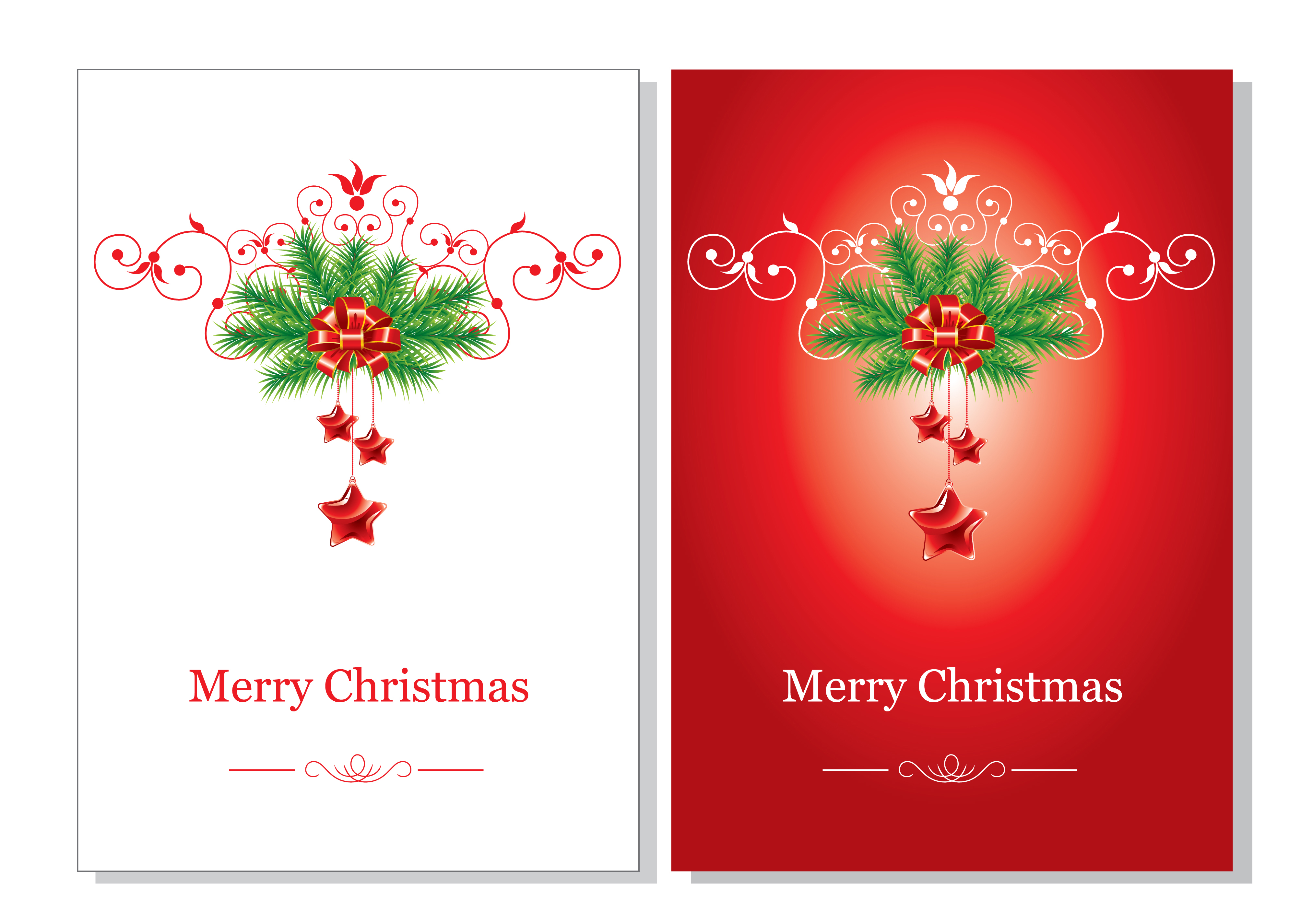 christmas card templates elegant baubles decor