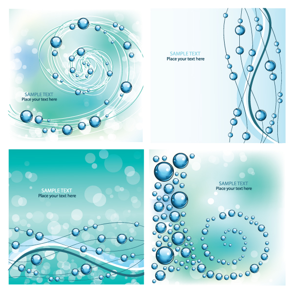 decorative background template modern dynamic circles bubbles