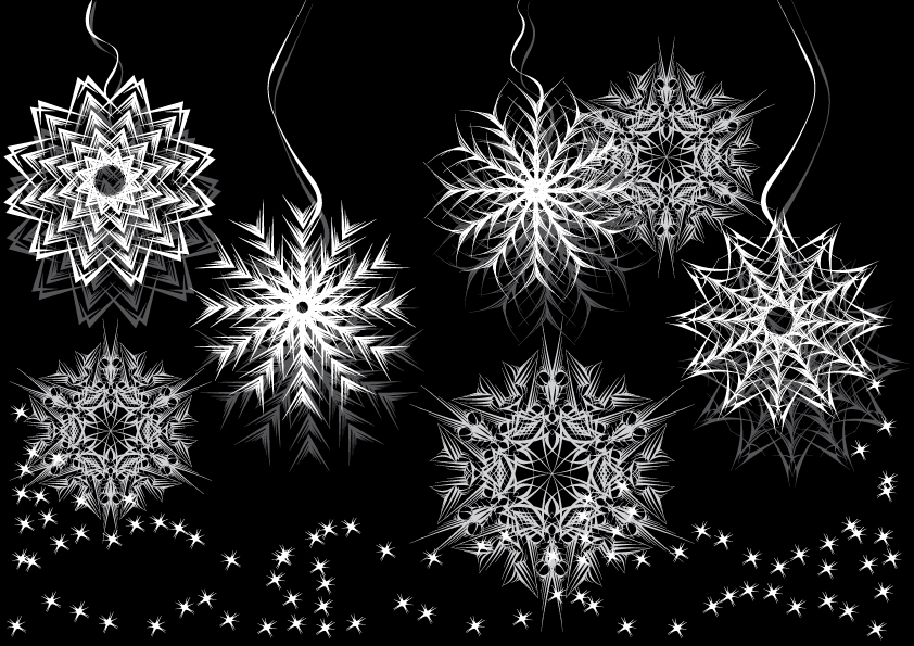 decorative background dark black white symmetric flower shapes