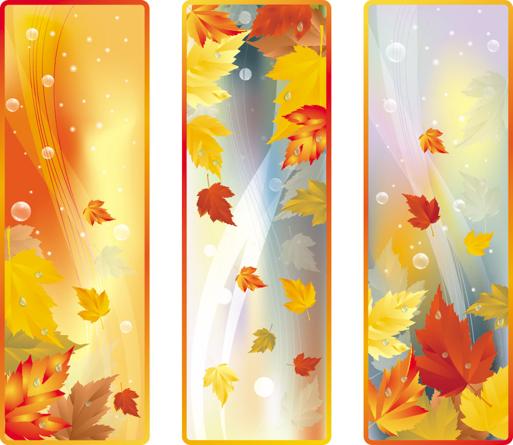 autumn background templates elegant bright colorful leaves decor