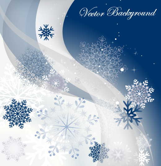 xmas background template elegant dynamic curves snowflakes decor