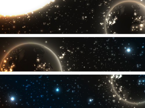 universe background templates modern dark design bubbles decor