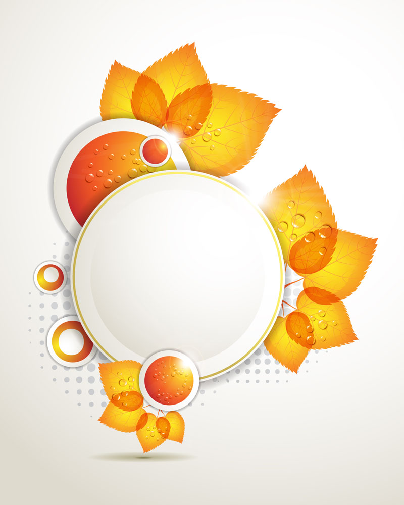 nature background template sparkling modern elegant leaf circles