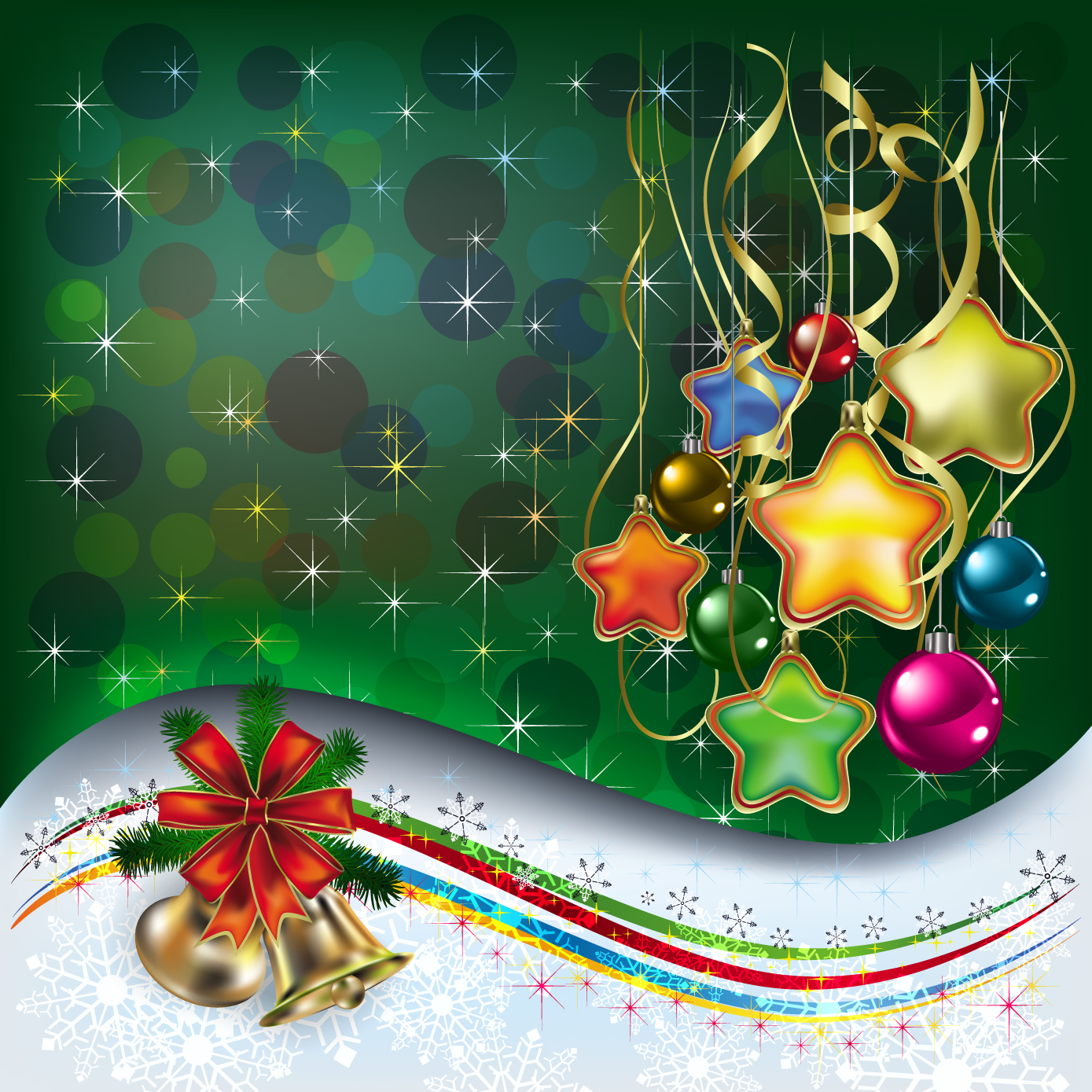 christmas decorative background elegant sparkling colorful baubles