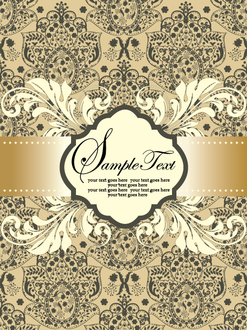 decorative cover template elegant european classic symmetry