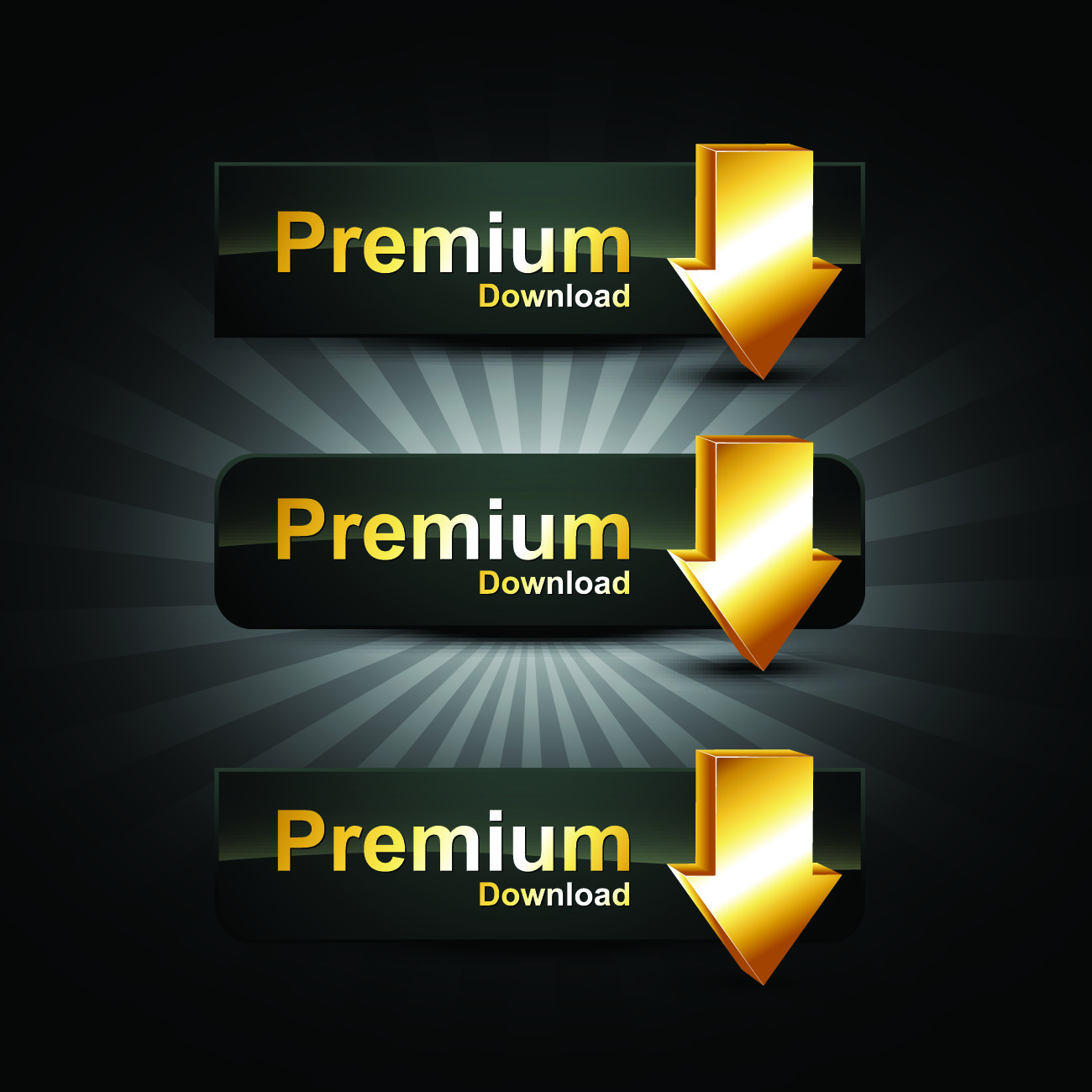 download button templates shiny golden arrow modern design