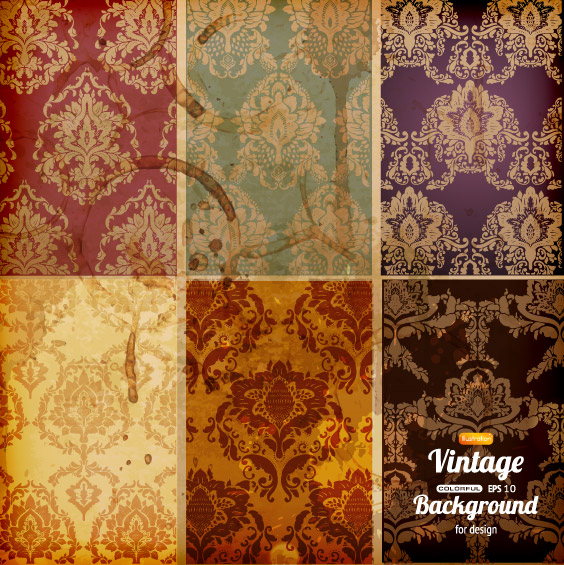 decorative pattern templates grungy dirty retro european symmetry