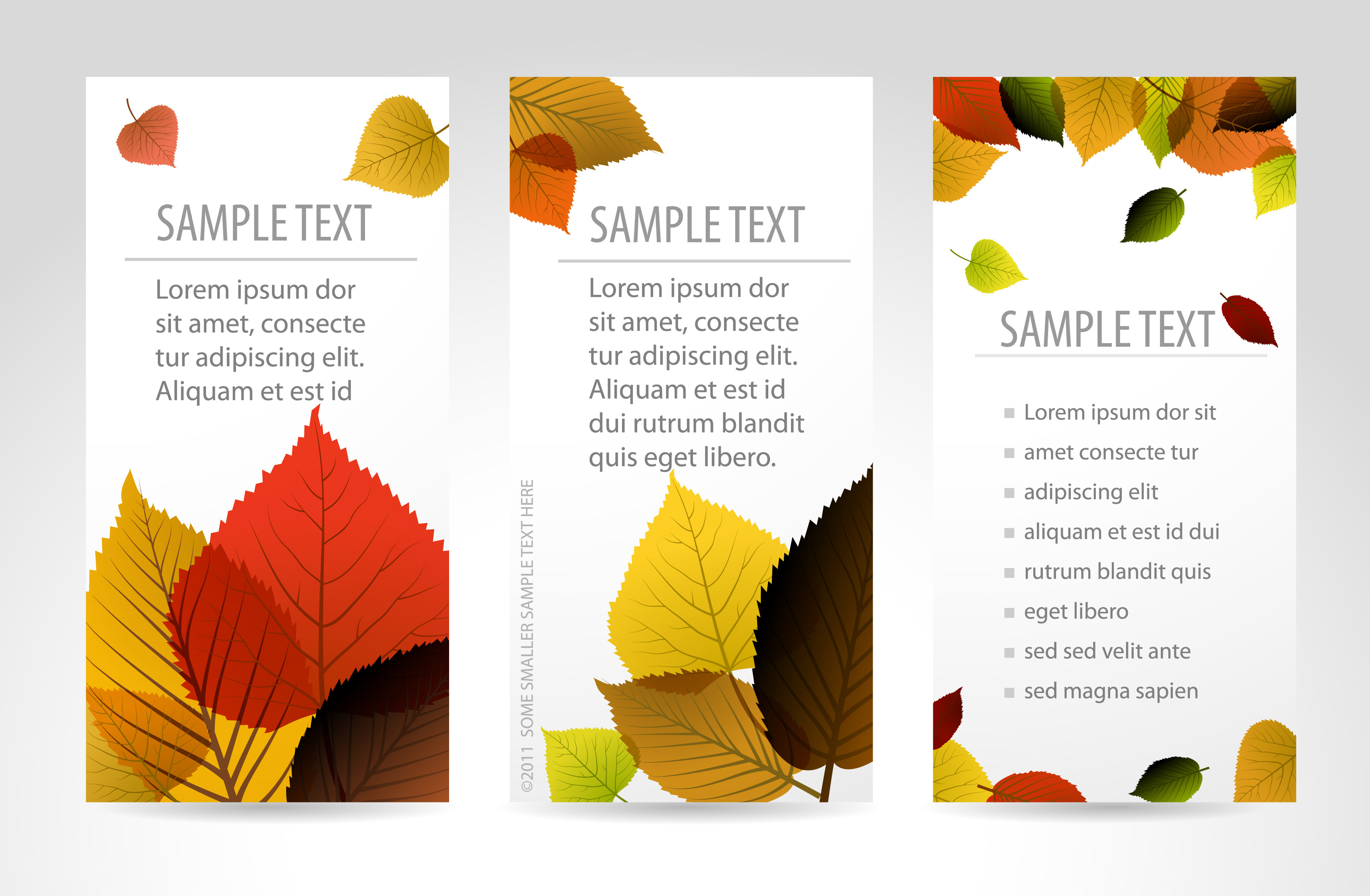 seasonal banner templates elegant autumn leaves decor