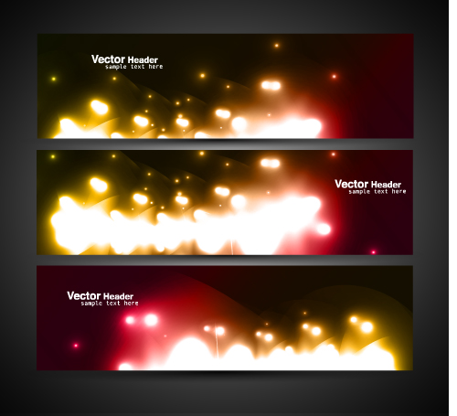 decorative banner templates modern blurred light effect