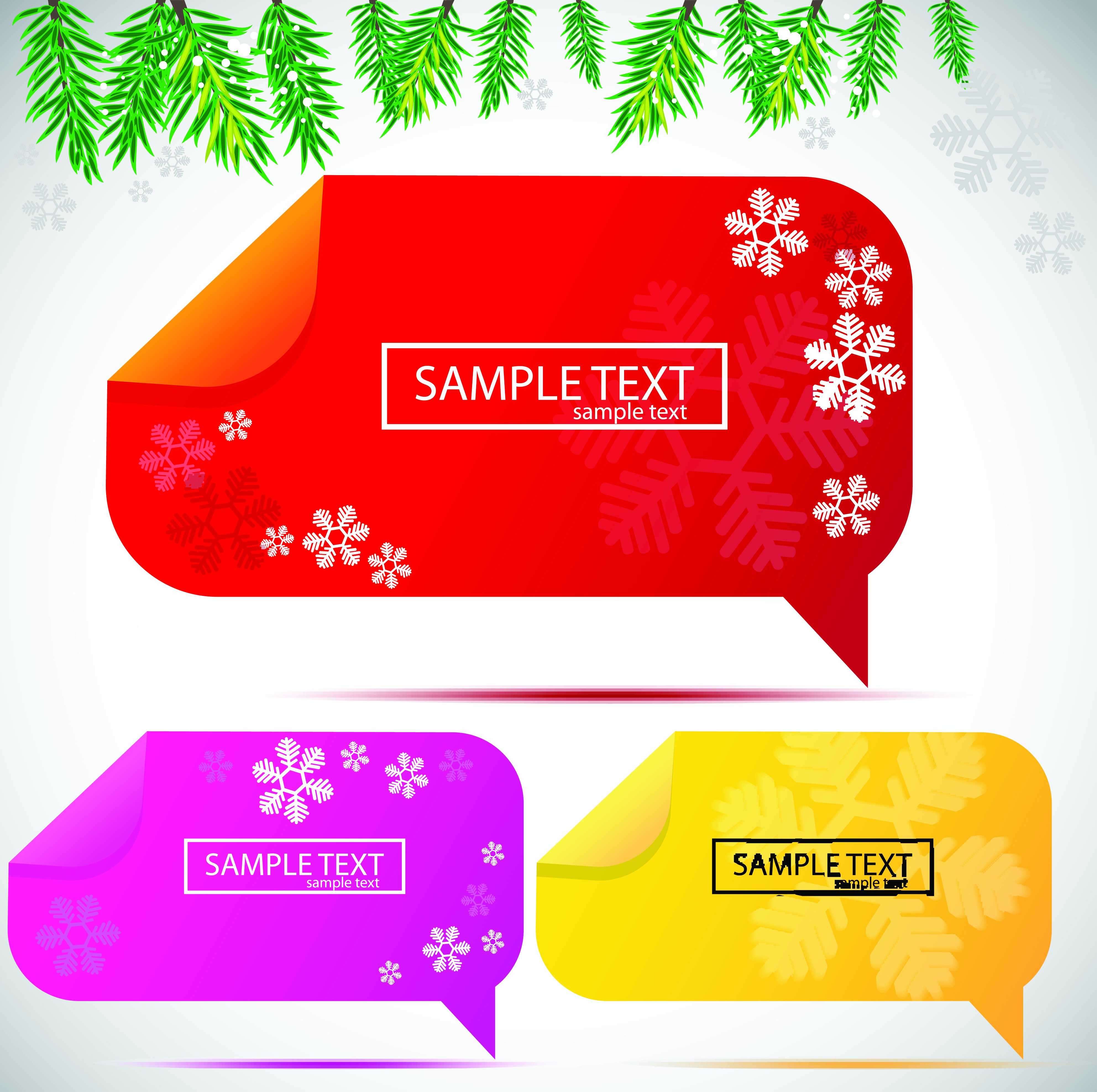 dialog sticker templates xmas elements decor