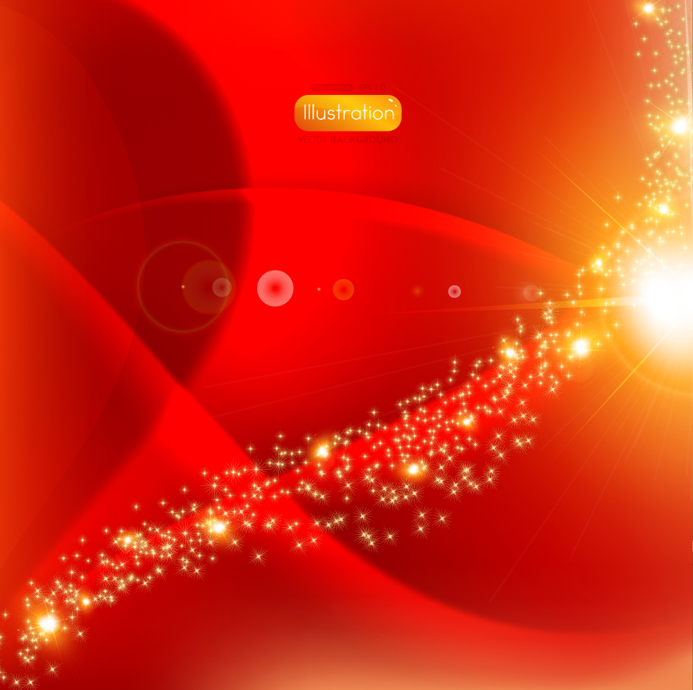 decorative background template red modern twinkling light design