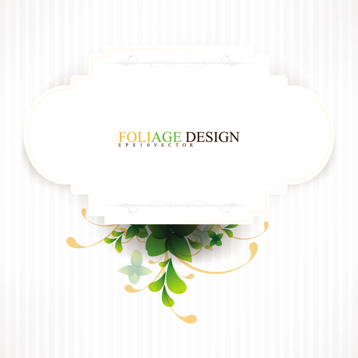 decorative background elegant bright sticker elegant plants elements