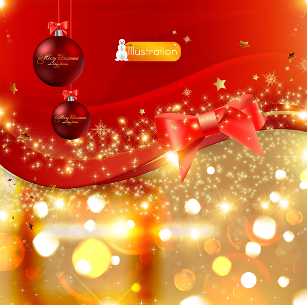 christmas background template gorgeous sparkling bokeh modern decor