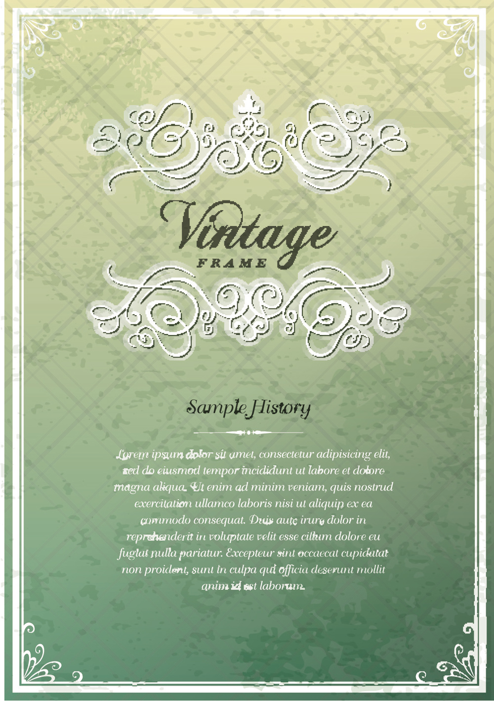 cover background template elegant vintage symmetric elements