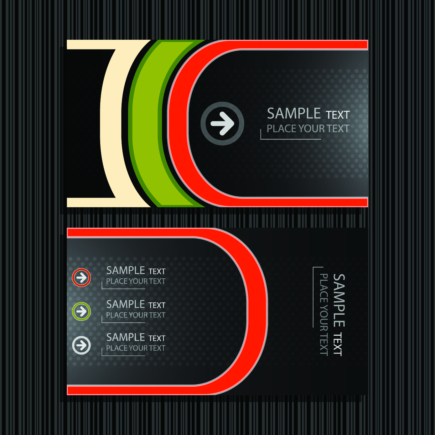 business card cover templates elegant modern dark technology